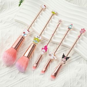 Brand new 5 pcs Saniro Hello Kitty Makeup Brushes Kit with pink pouch.